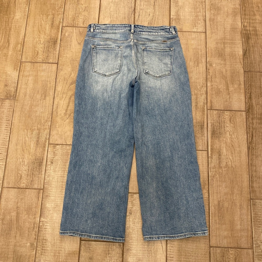 Kancan Jeans 14 Womens Light Denim Wide Leg Baggy Adjustable Buckle KC9368M-SF - Picture 2 of 9